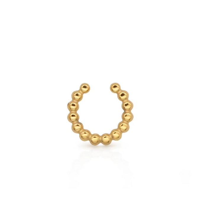 Mococo Gold Beaded Single Ear Cuff - MococoMococoMOCEGE007Earrings