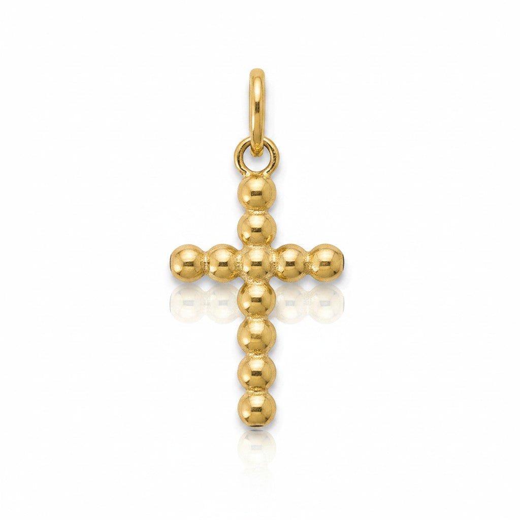 Mococo Gold Bobble Cross Clip-On Charm - MococoMococoMOCCH0017Charms