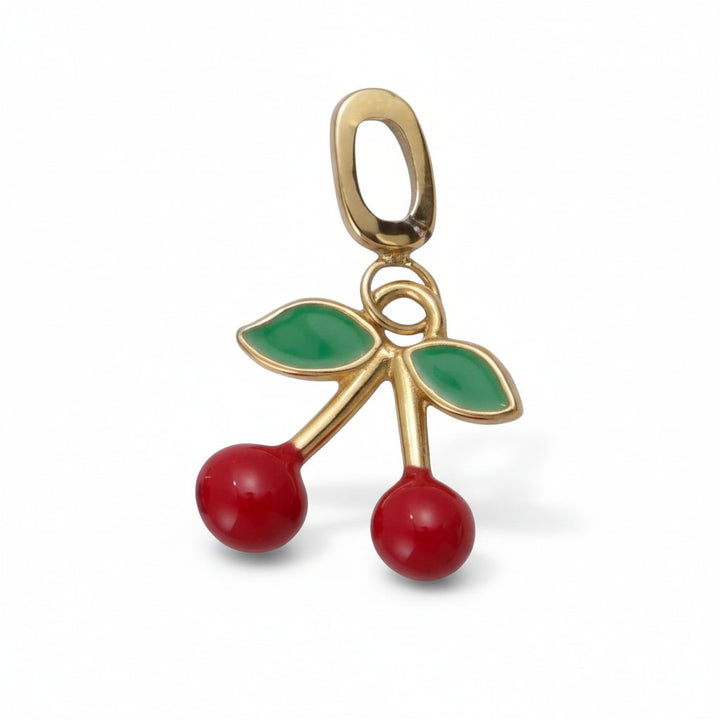 Mococo Gold Cute Cherries Clip-On Charm - MococoMococoMOCCH0026Charms