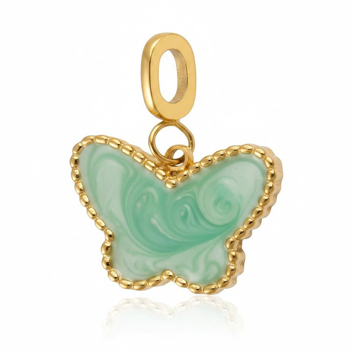 Mococo Gold Enamel Butterly Clip-On Charm - MococoMococoMOCCH0009Charms