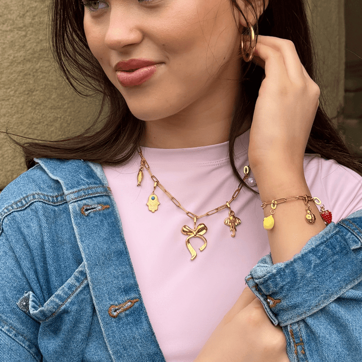 Mococo Gold Hand of Hamsa Clip-On Charm - MococoMococoMOCCH0003Charms