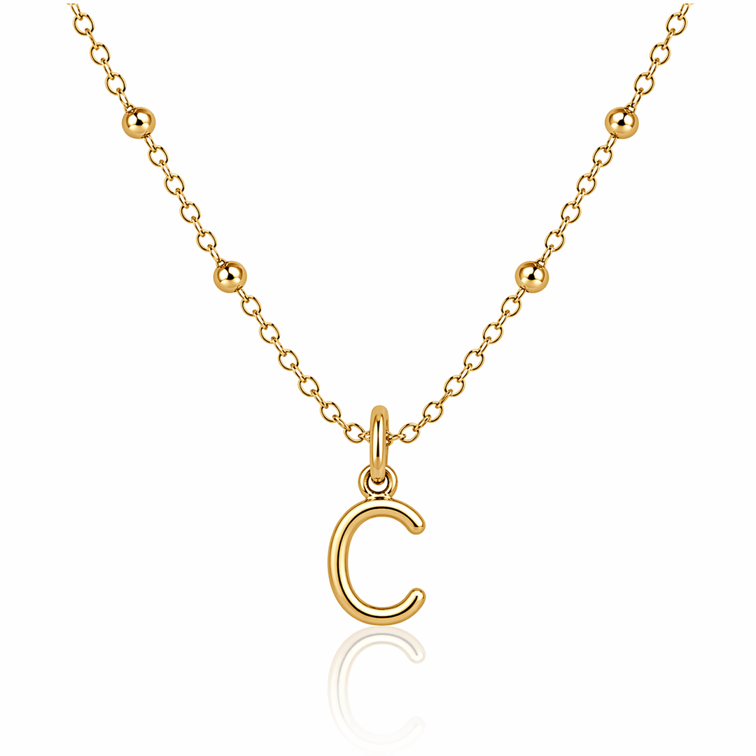 Mococo Gold Initial Necklace - MococoMococoMOCGOL/INecklaces