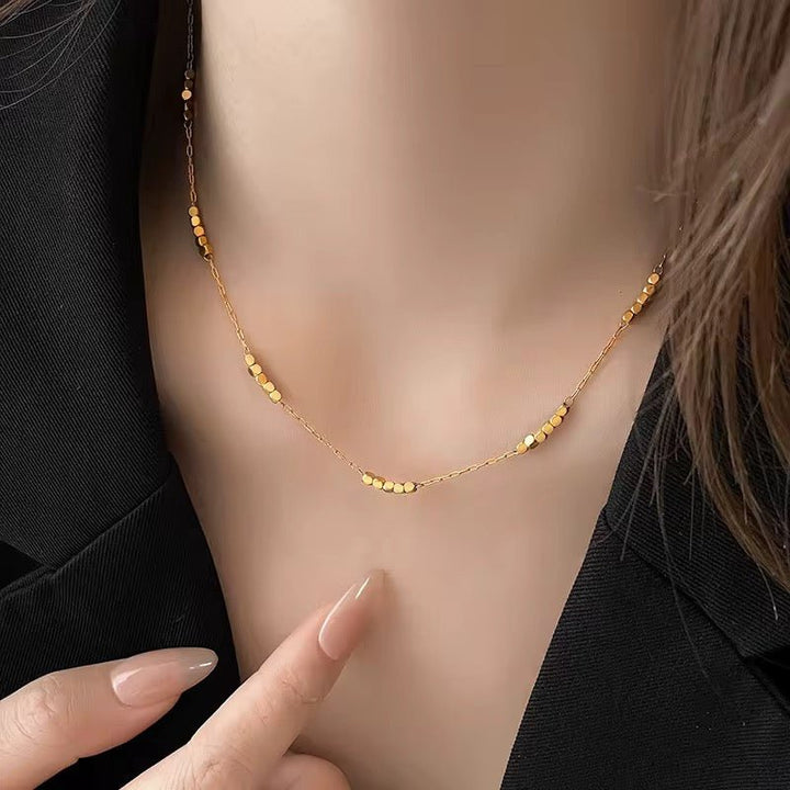 Mococo Gold Mini Cube Necklace - MococoMococoMOCEGN008Necklaces