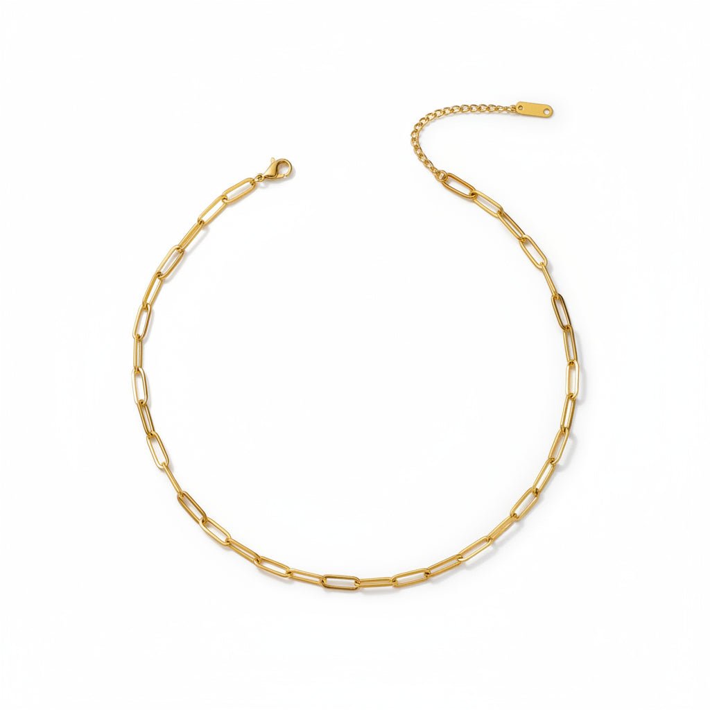 Mococo Gold Paperclip Charm Necklace - MococoMococoMOCCAR0001Necklaces
