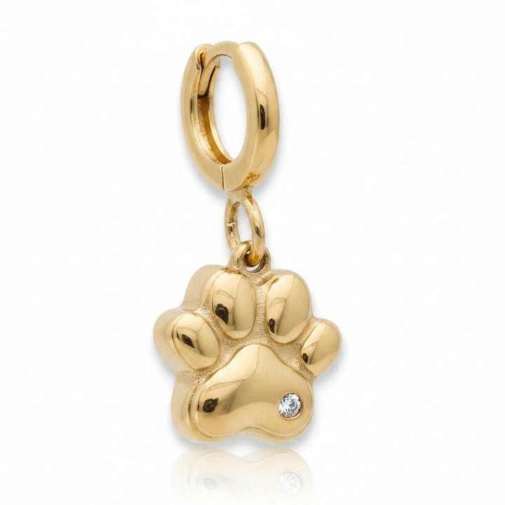 Mococo Gold Paw Print Clip-On Charm - MococoMococoMOCCH0034Charms