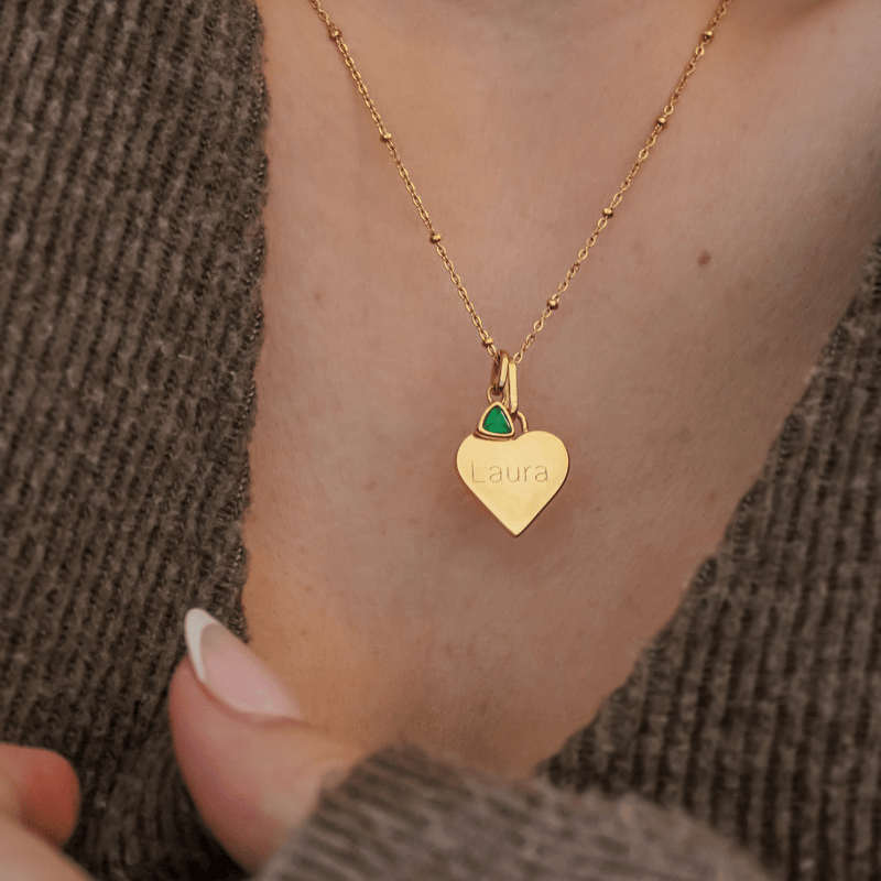 Mococo Gold Personalised Circle Charm Necklace - MococoMococoMOCGOLHCHARMNecklaces