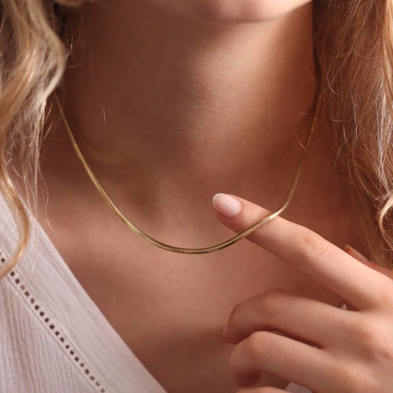 Mococo Gold Snake Chain Necklace - MococoMococoMOCEGN011Necklaces