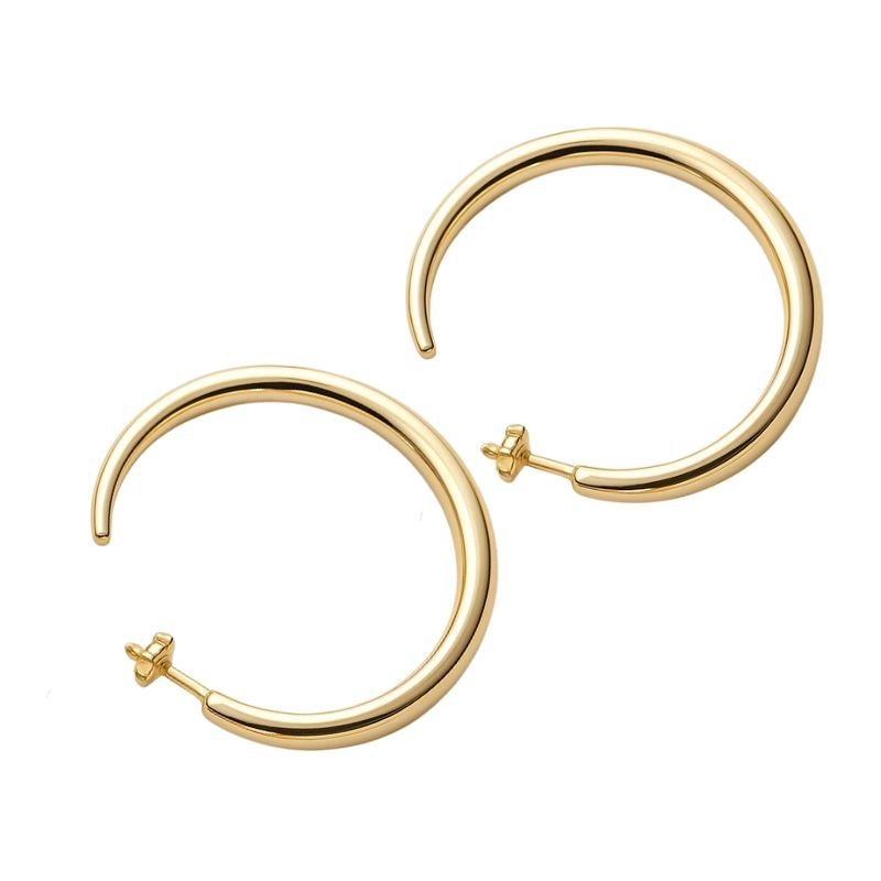 Mococo Gold Statement Hoop Earrings - MococoMococoMOCEGE012Earrings