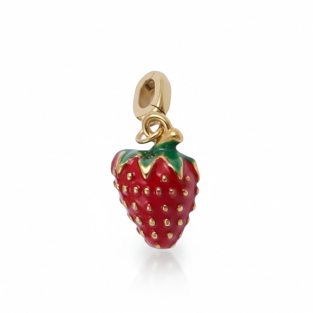 Mococo Gold Strawberry Clip-On Charm - MococoMococoMOCCH0025Charms
