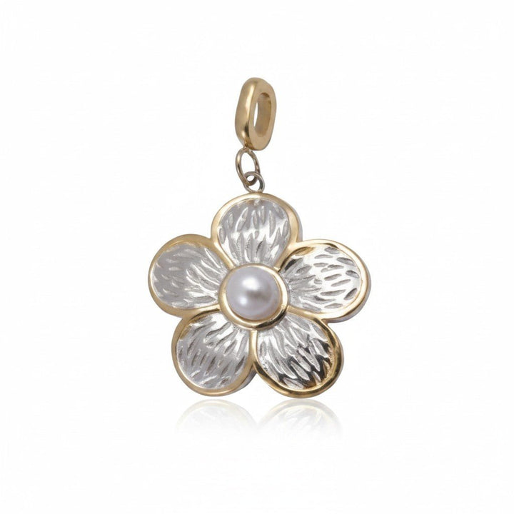 Mococo Mixed Metal Forget-Me-Not Flower Clip-On Charm - MococoMococoMOCCH0048Charms