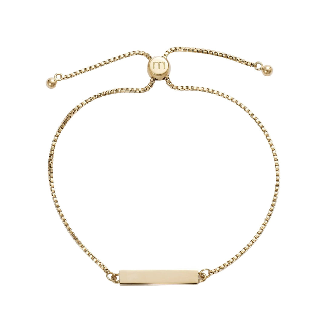 Mococo Personalised Gold Engravable Bar Bracelet - MococoMococoMOCPGE002