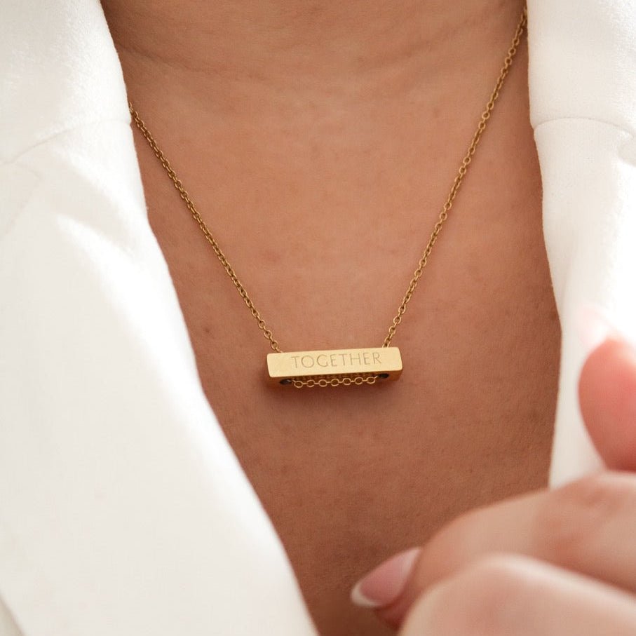 Mococo Personalised Gold Engravable Bar Necklace - MococoMococoMOCPGE001