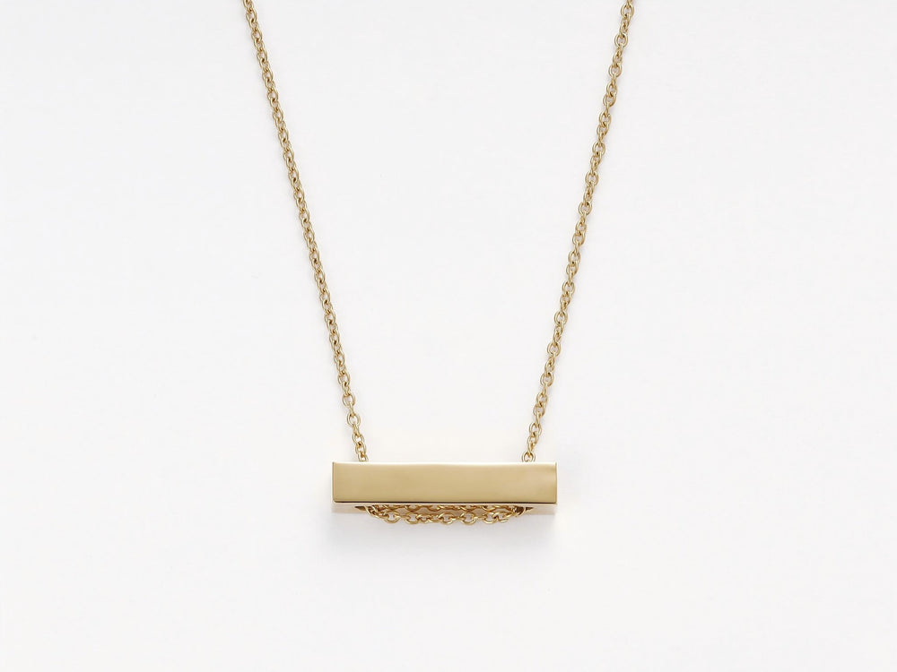 Mococo Personalised Gold Engravable Bar Necklace - MococoMococoMOCPGE001