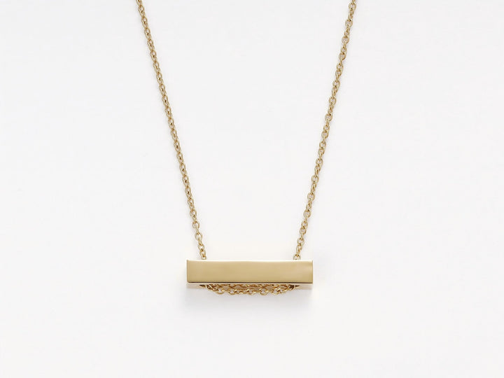 Mococo Personalised Gold Engravable Bar Necklace - MococoMococoMOCPGE001