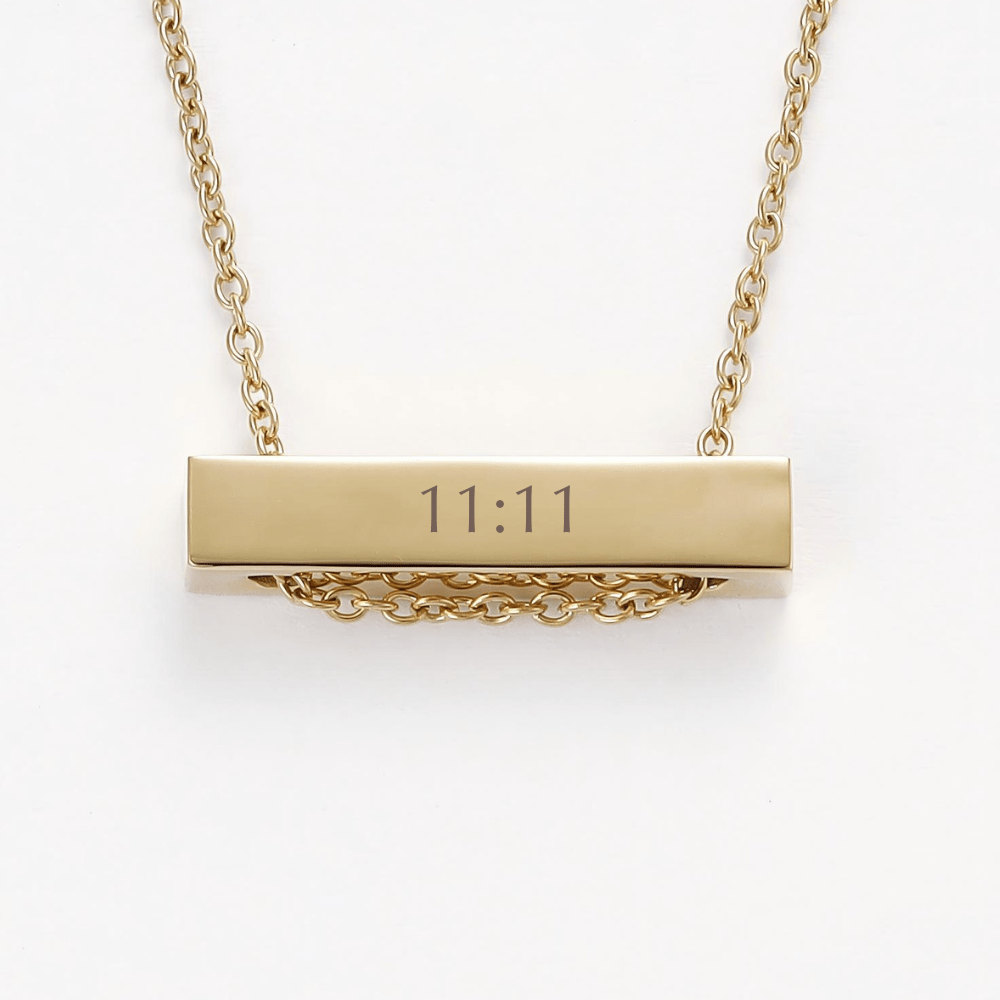Mococo Personalised Gold Engravable Bar Necklace - MococoMococoMOCPGE001