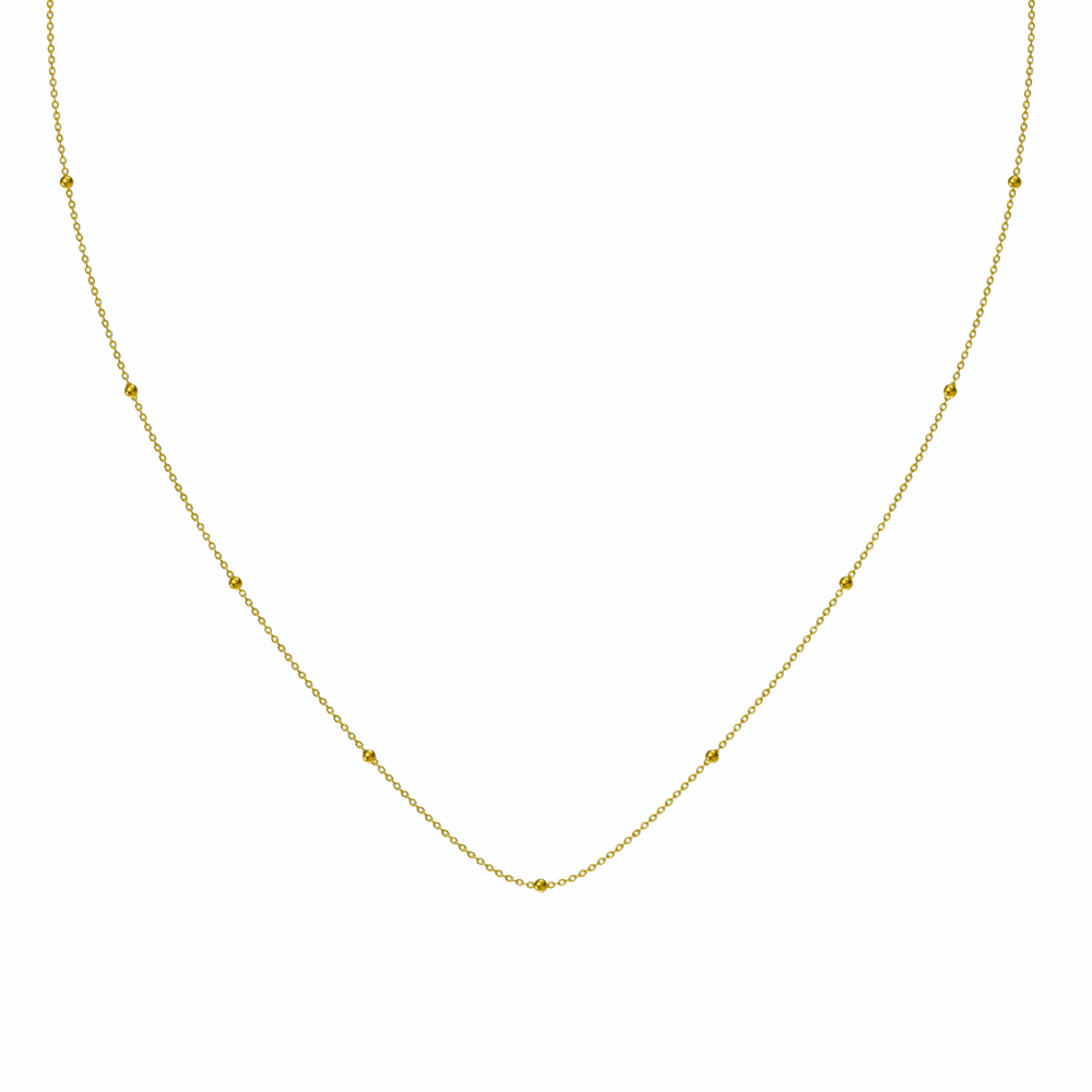 Mococo Personalised Gold Satellite Chain Necklace - MococoMococoMOCPGSC01Add On