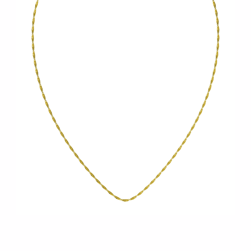 Mococo Personalised Gold Twisted Chain Necklace - MococoMococoMOCPGTC01Add On