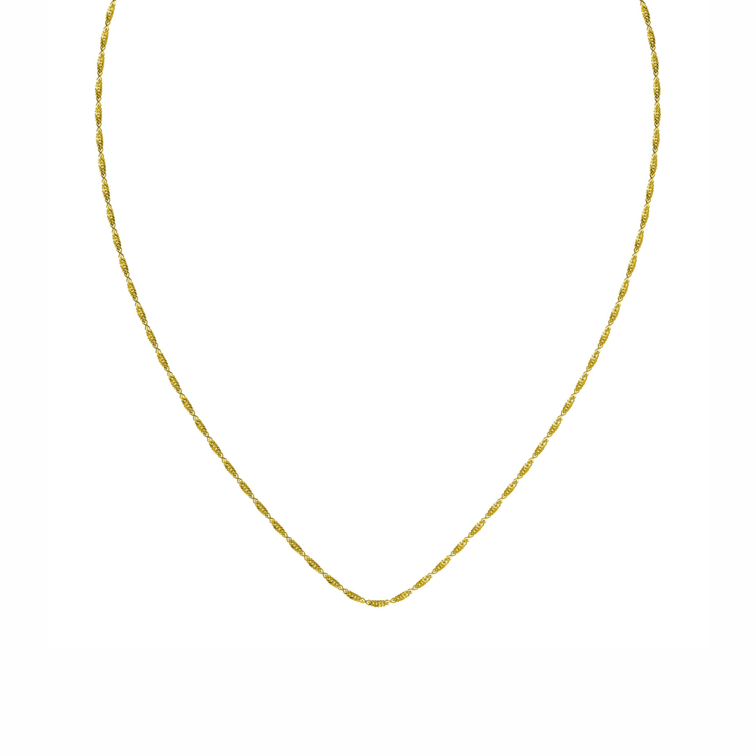 Mococo Personalised Gold Twisted Chain Necklace - MococoMococoMOCPGTC01Add On