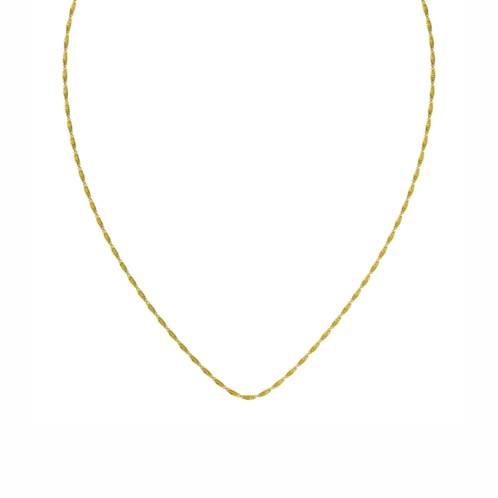 Mococo Personalised Gold Twisted Chain Necklace - MococoMococoMOCPGTC01Add On