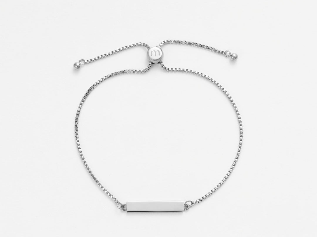 Mococo Personalised Silver Engravable Bar Bracelet - MococoMococoMOCPSE002