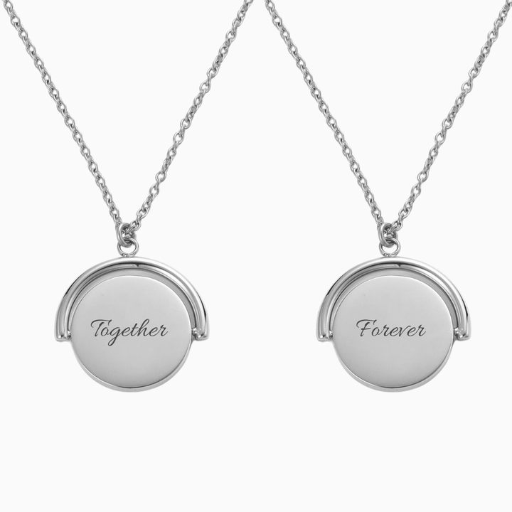 Mococo Personalised Silver Engravable Spinner Necklace - MococoMococoMOCPSE004Necklaces