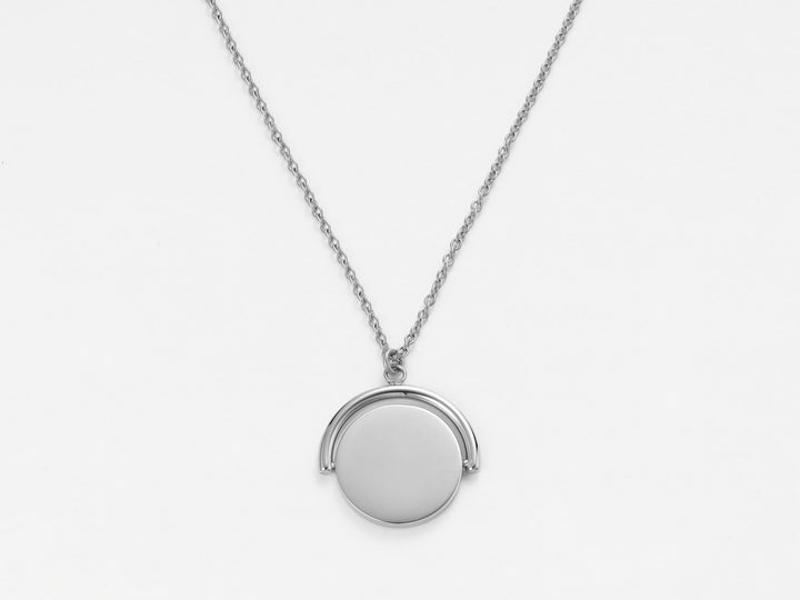 Mococo Personalised Silver Engravable Spinner Necklace - MococoMococoMOCPSE004Necklace