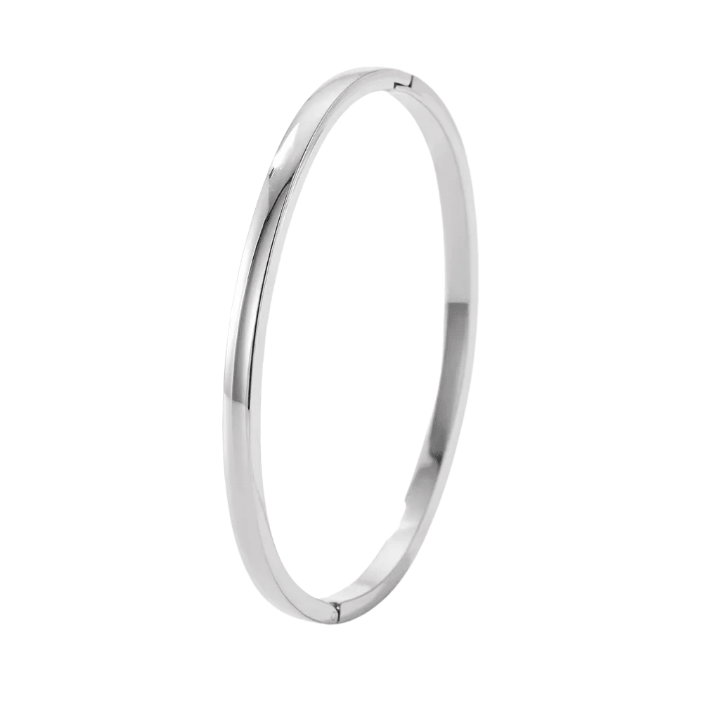 Mococo Silver Classic Bangle - MococoMococoMOCESBAN02Bracelets