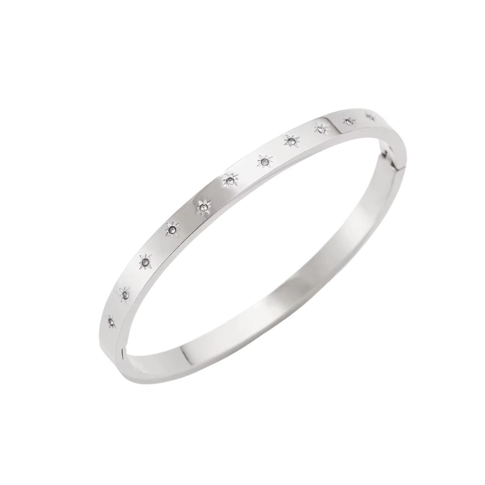 Mococo Silver Mini Star Bangle - MococoMococoMOCESBAN01Bracelets