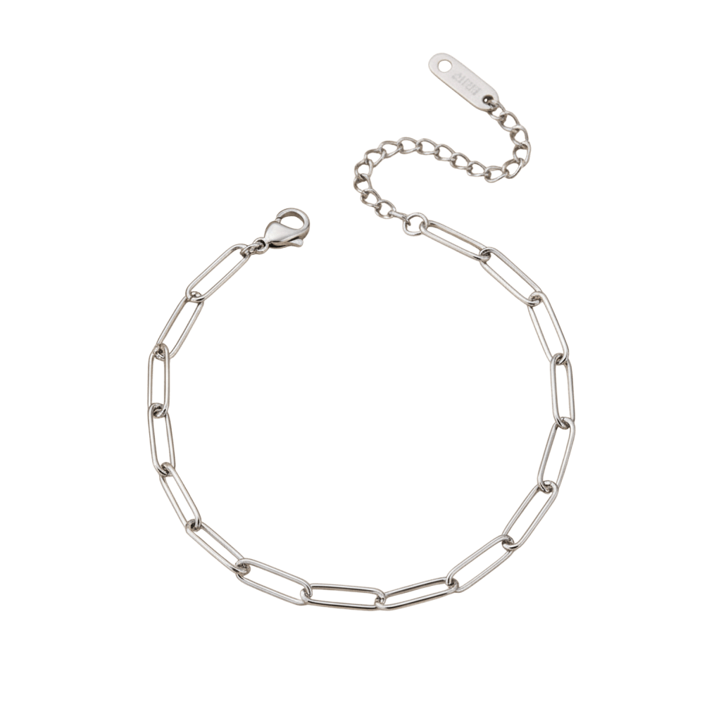 Mococo Silver Paperclip Charm Bracelet - MococoMococoMOCCAR0006Bracelets