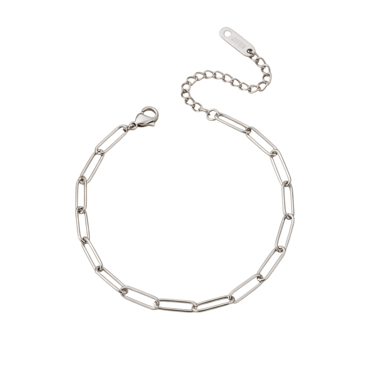 Mococo Silver Paperclip Charm Bracelet - MococoMococoMOCCAR0006Bracelets