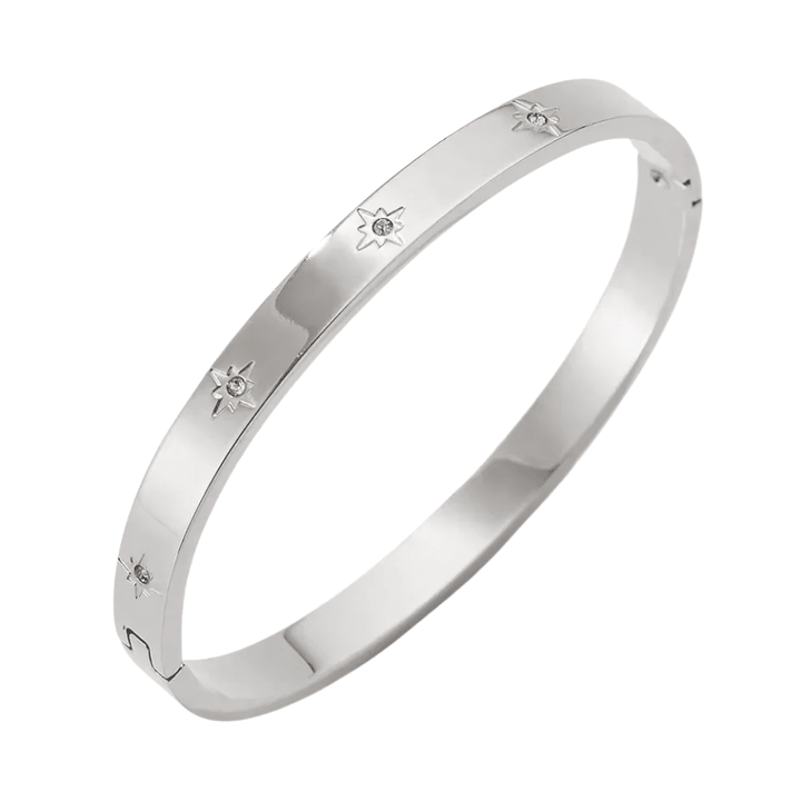 Mococo Silver Star Bangle - MococoMococoMOCESBAN04Bracelets