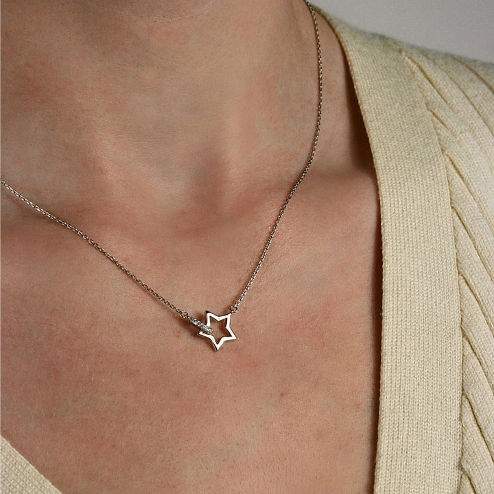 Mococo Silver Star Necklace - MococoMococoMOCFGSN0001