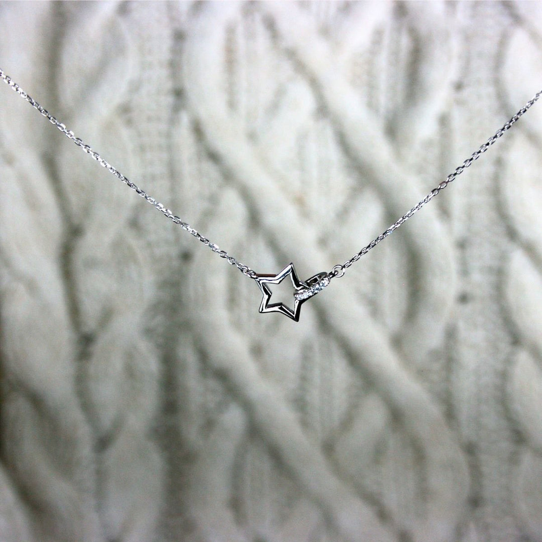 Mococo Silver Star Necklace - MococoMococoMOCFGSN0001