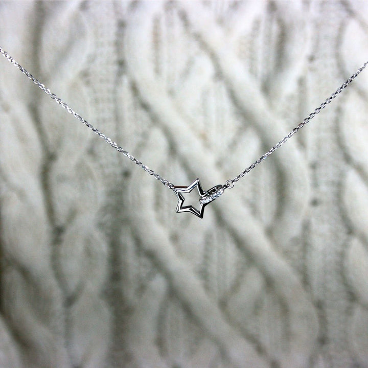 Mococo Silver Star Necklace - MococoMococoMOCFGSN0001