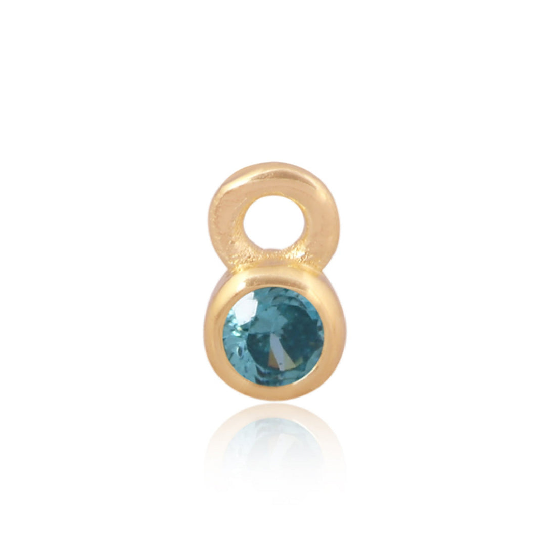 Mococo Welded Forever Gold December Blue Topaz Birthstone Charm - MococoMococoPJ-GV2175Welding
