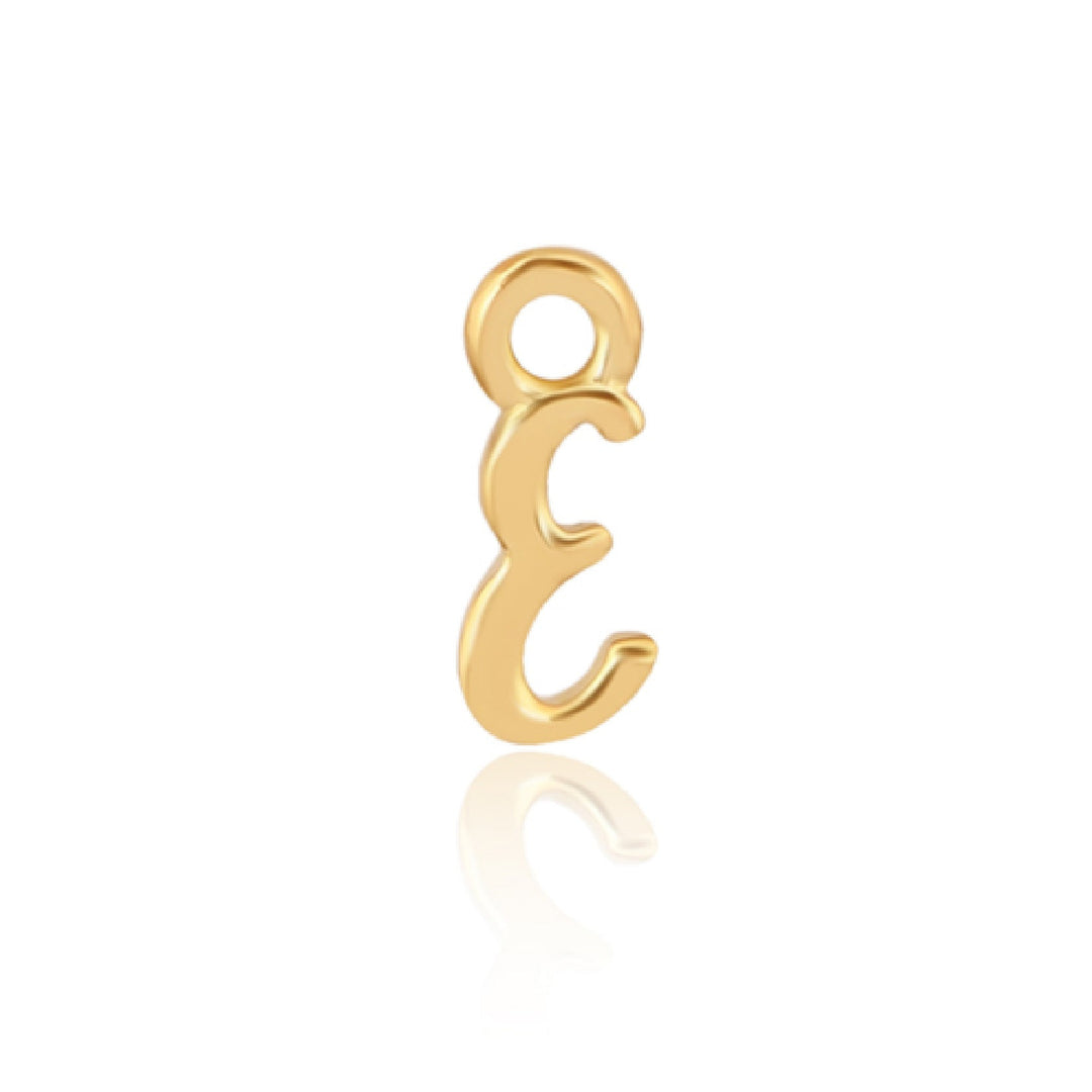 Mococo Welded Forever Gold E Initial Charm - MococoMococoPJ-GV2130Welding