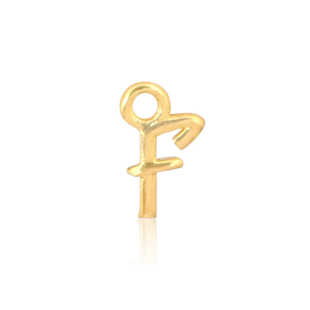 Mococo Welded Forever Gold F Initial Charm - MococoMococoPJ-GV2131Welding