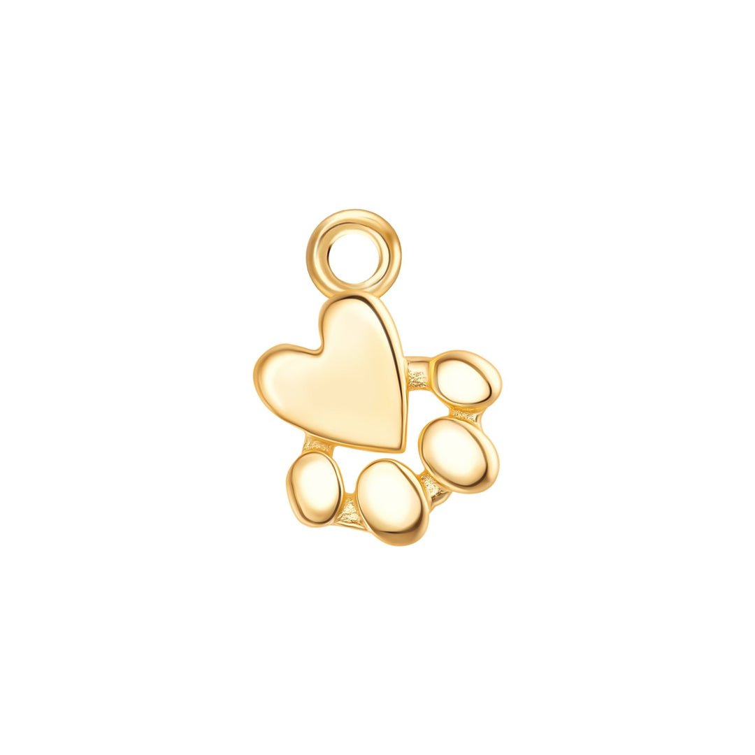 Mococo Welded Forever Gold Friend For Life Paw Heart Charm - MococoMococoPJ-GV3110Charms