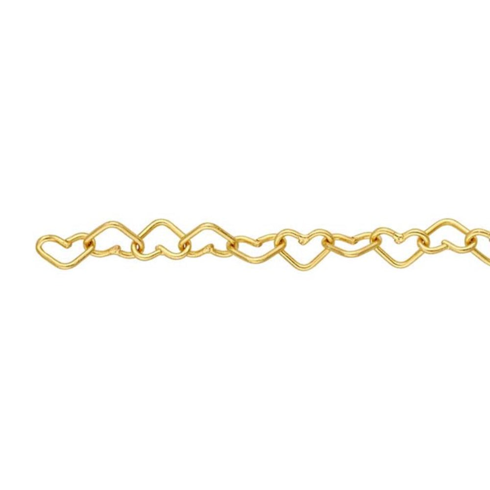 Mococo Welded Forever Gold Heart Link Cable Chain Bracelet Image 1