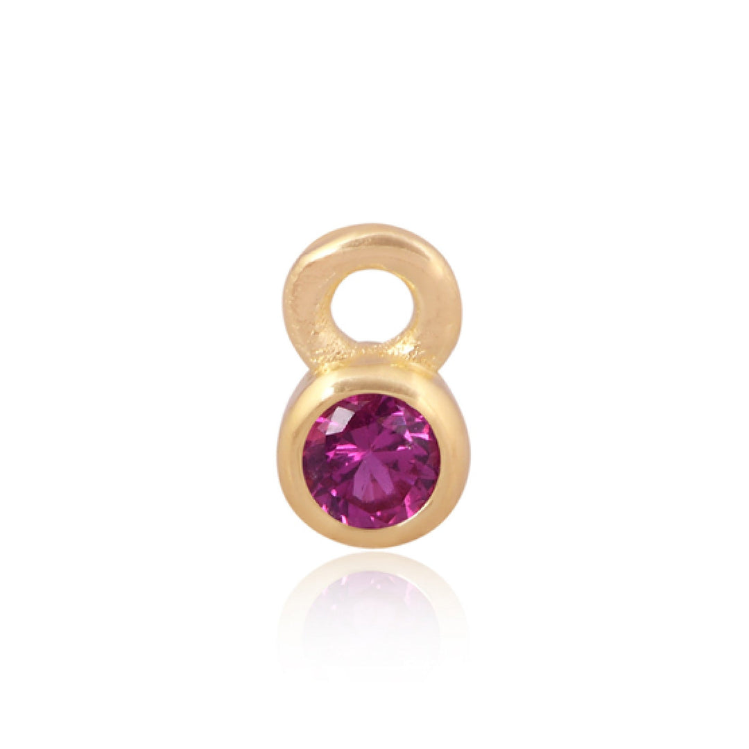 Mococo Welded Forever Gold July Red Birthstone Charm - MococoMococoPJ-GV2170Welding