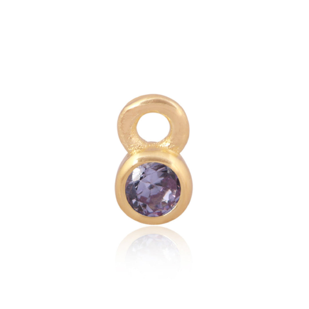 Mococo Welded Forever Gold June Lavender Birthstone Charm - MococoMococoPJ-GV2169Welding