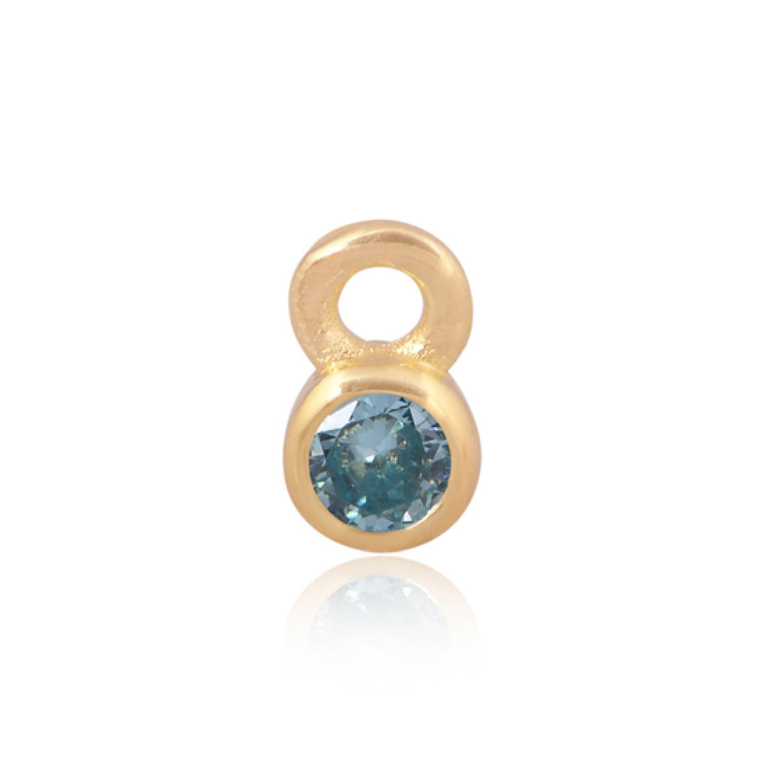Mococo Welded Forever Gold March Aquamarine Birthstone Charm - MococoMococoPJ-GV2166Welding