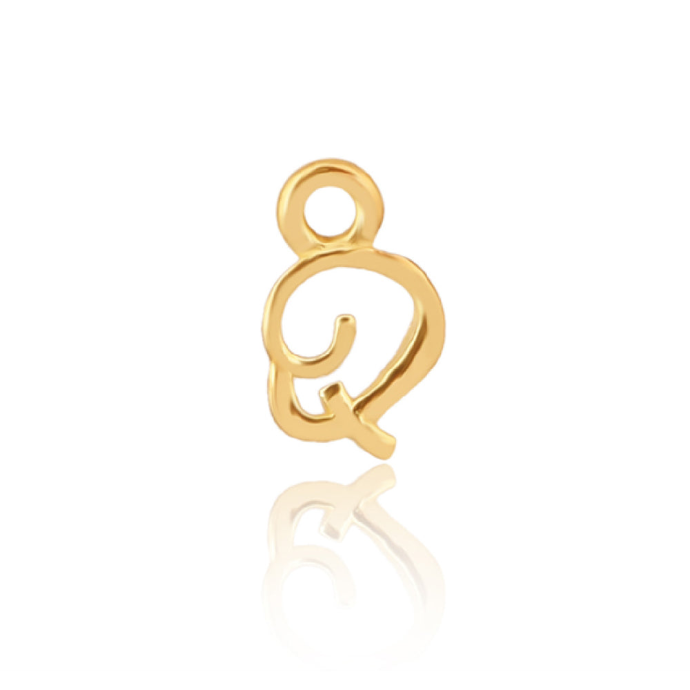 Mococo Welded Forever Gold Q Initial Charm Image 1
