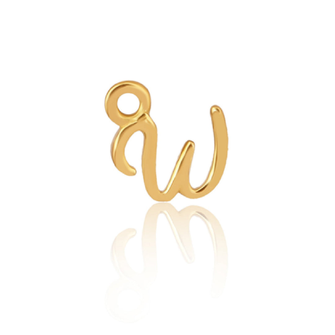 Mococo Welded Forever Gold W Initial Charm - MococoMococoPJ-GV2148Welding