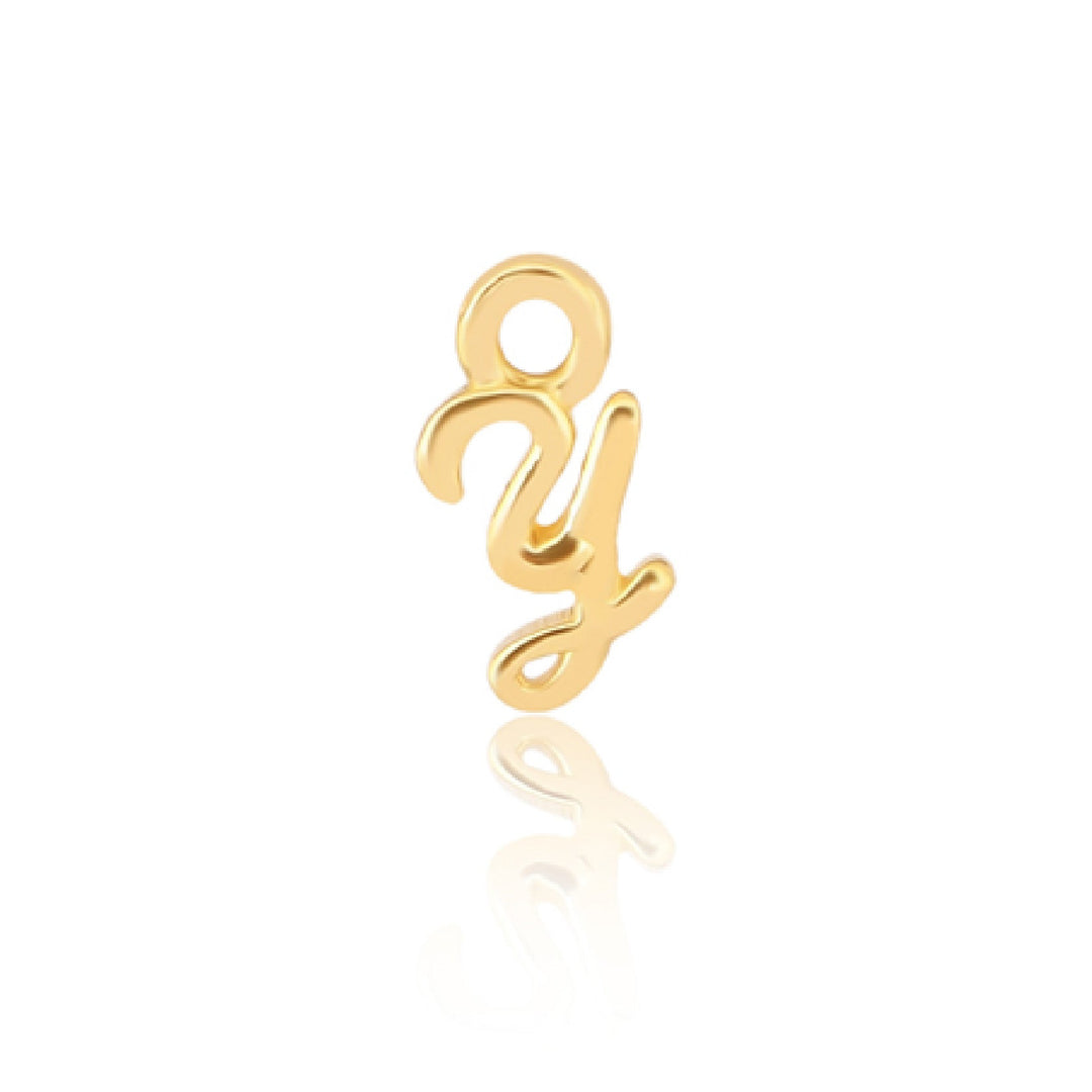 Mococo Welded Forever Gold Y Initial Charm - MococoMococoPJ-GV2150Welding