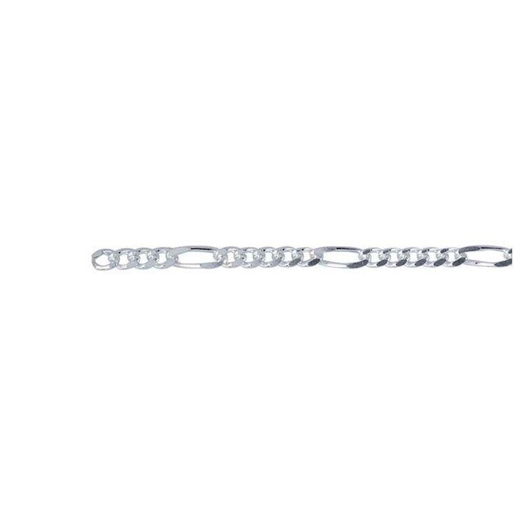 Mococo Welded Forever Silver Diamond Cut Figaro Chain Anklet 27CM - MococoMococoPJ-9251004-27CMAnklets