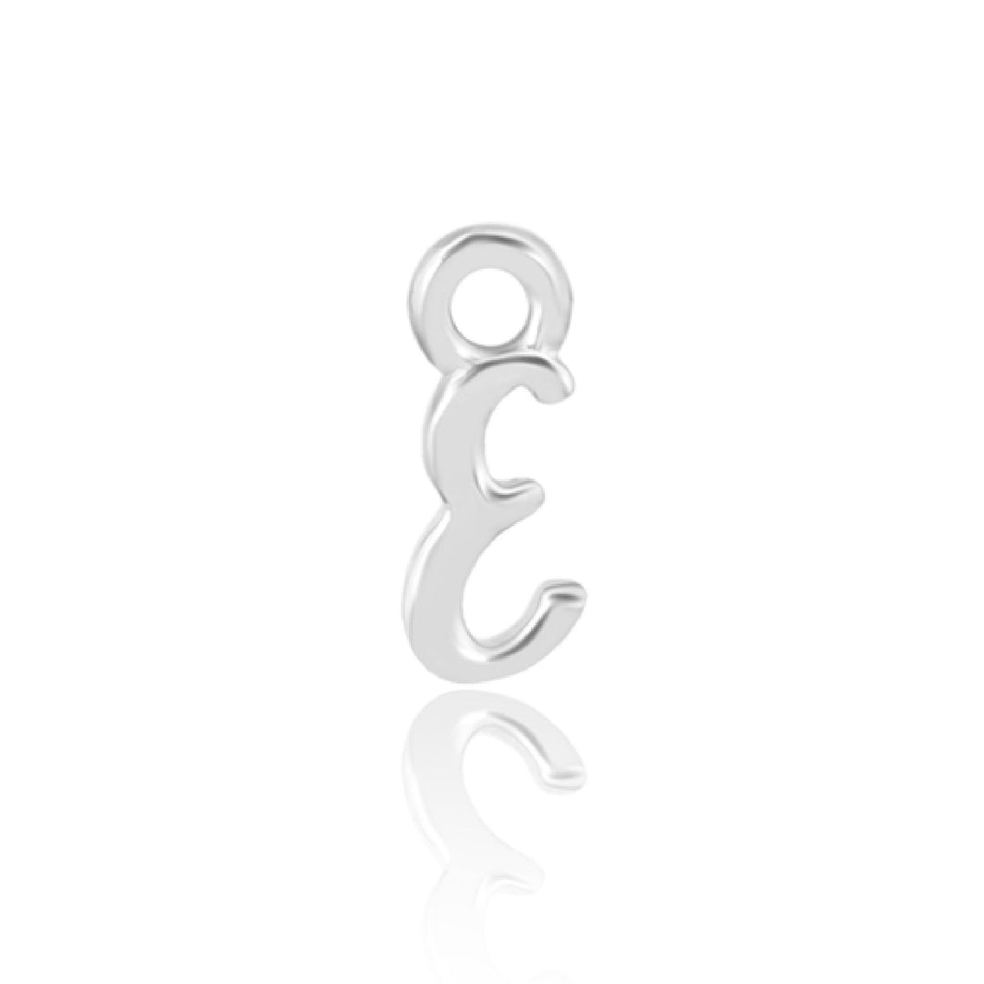 Mococo Welded Forever Silver E Initial Charm - MococoMococoPJ-9252130Welding