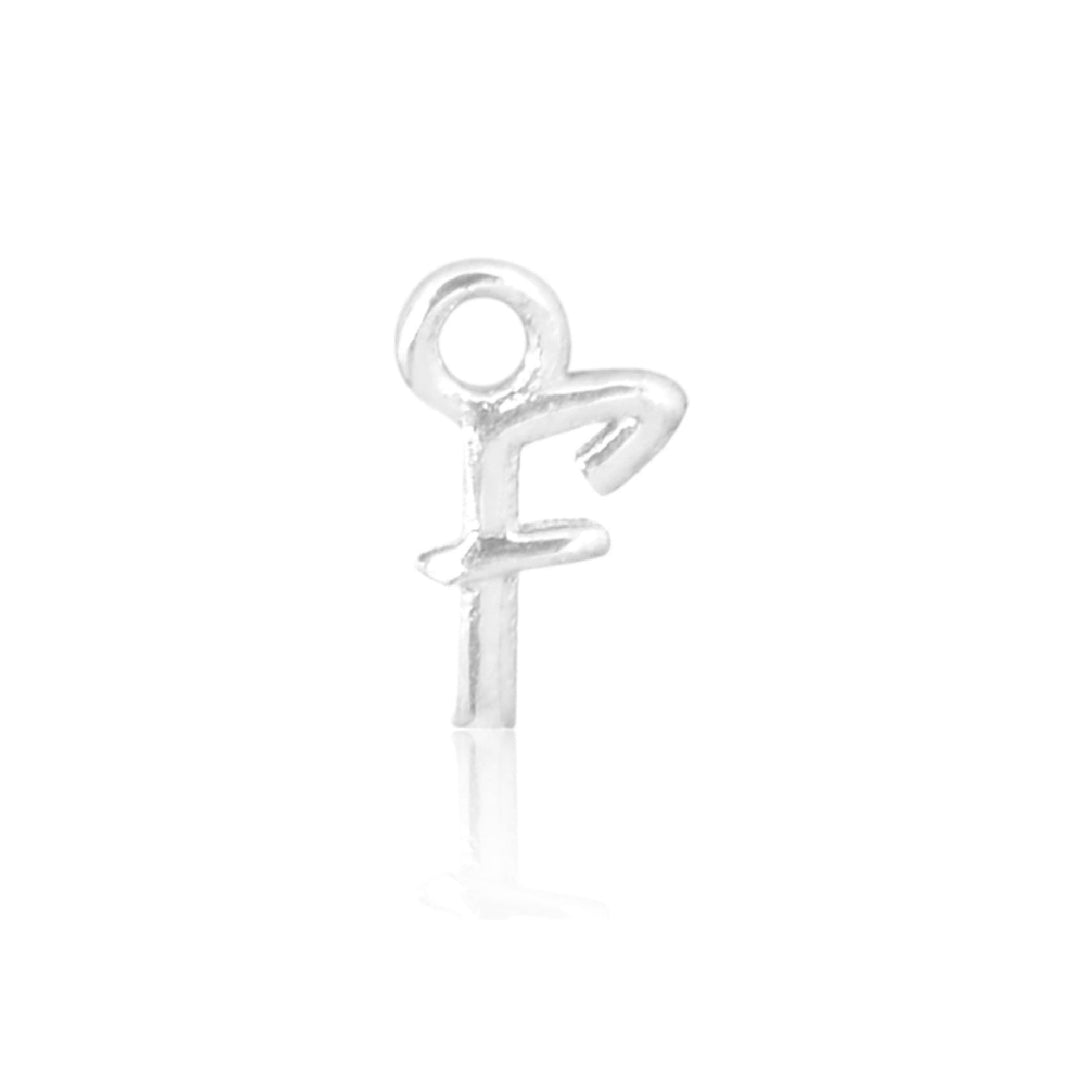 Mococo Welded Forever Silver F Initial Charm - MococoMococoPJ-9252131Welding