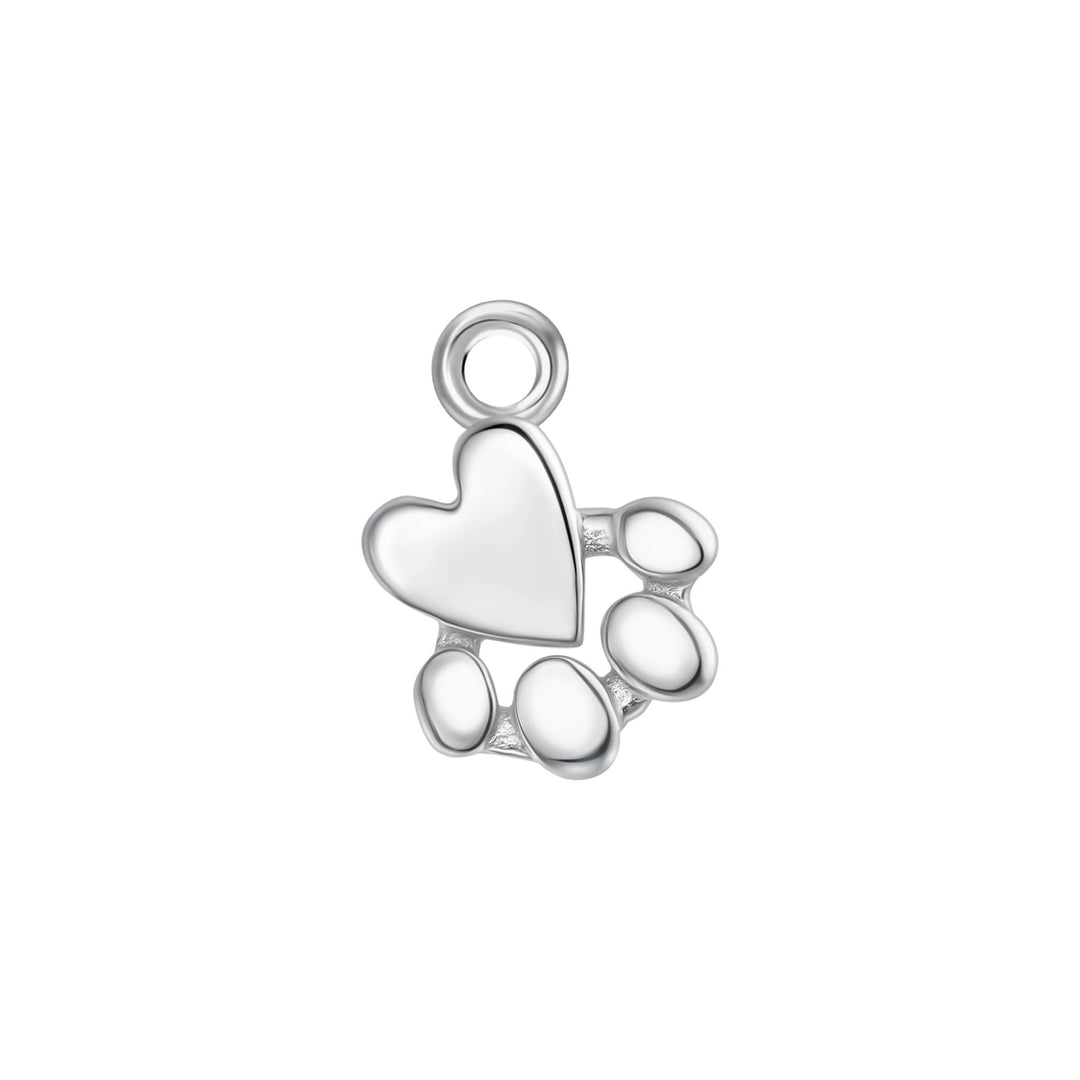 Mococo Welded Forever Silver Friend For Life Paw Heart Charm - MococoMococoPJ-9253110Charms