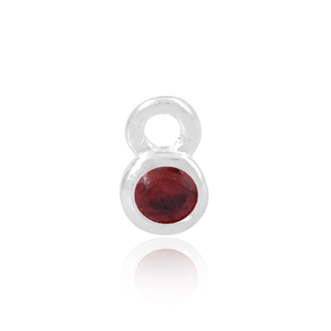Mococo Welded Forever Silver January Garnet Birthstone Charm - MococoMococoPJ-9252164Welding